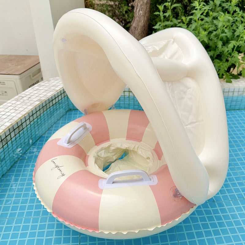 Baby Inflatable Swim Ring with Sun Canopy