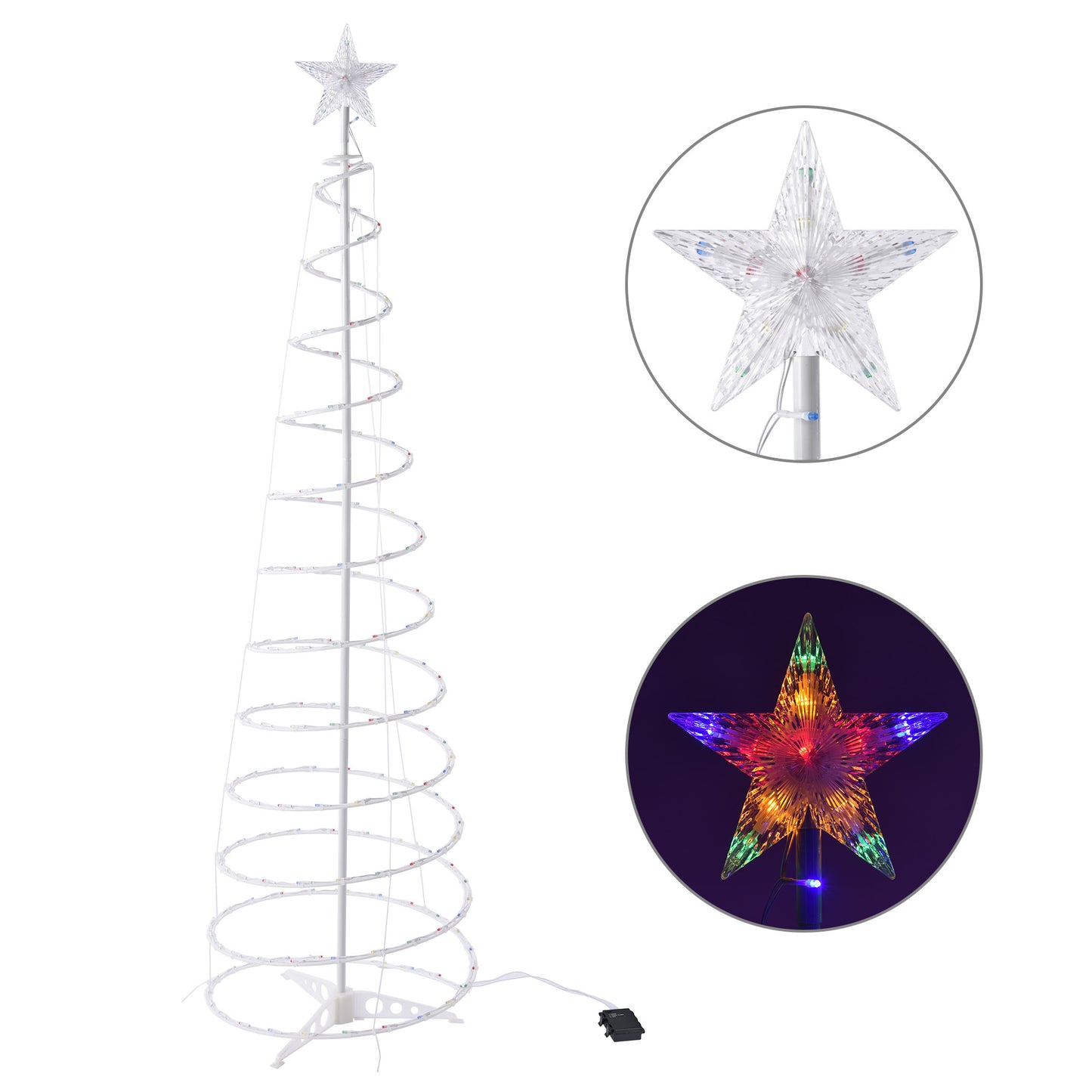 Dreamy Spiral Christmas Tree Lights – Foldable LED Holiday Display