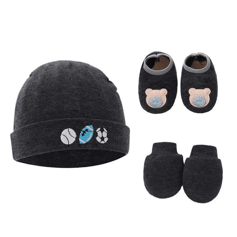 Baby Cotton Hat, Mittens & Baby Foot Cover