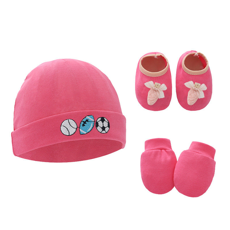 Baby Cotton Hat, Mittens & Baby Foot Cover