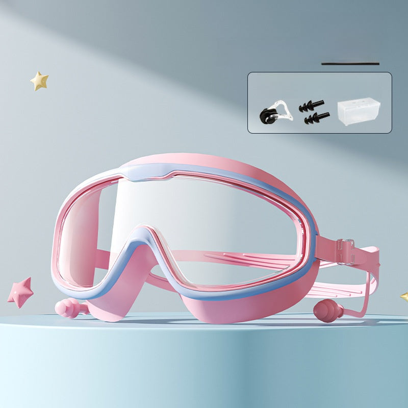 Kids Swimming Goggles Set with Cap & Accessories