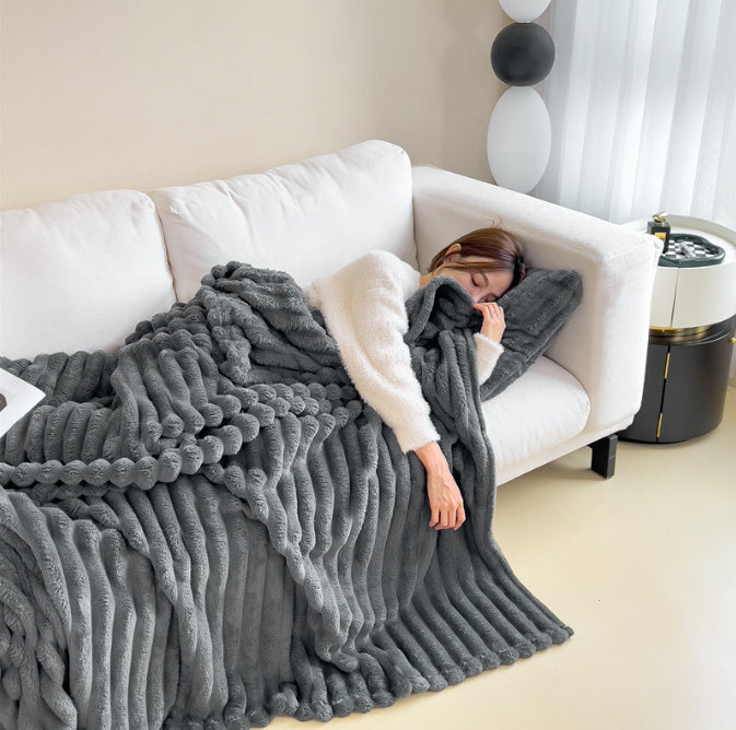 Cozy Haven Bubble Velvet Blanket