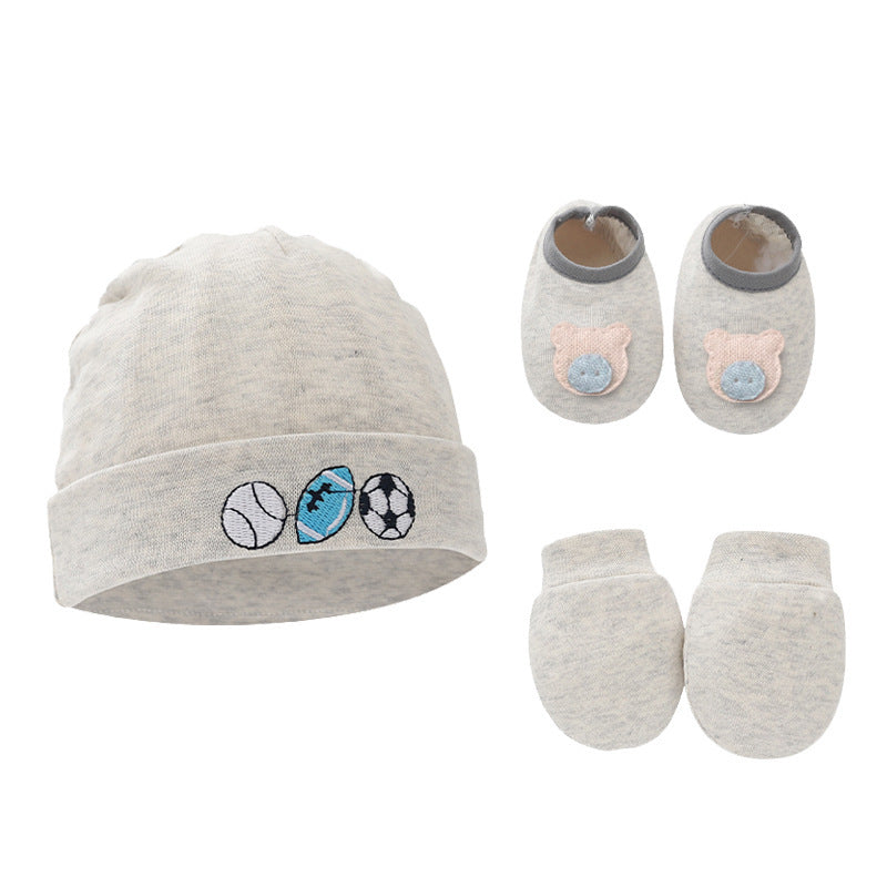 Baby Cotton Hat, Mittens & Baby Foot Cover