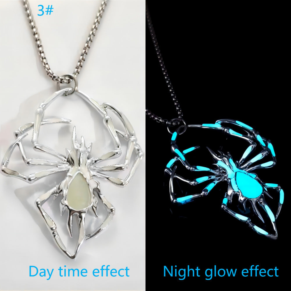 Halloween Glow-in-the-Dark Spider Necklace