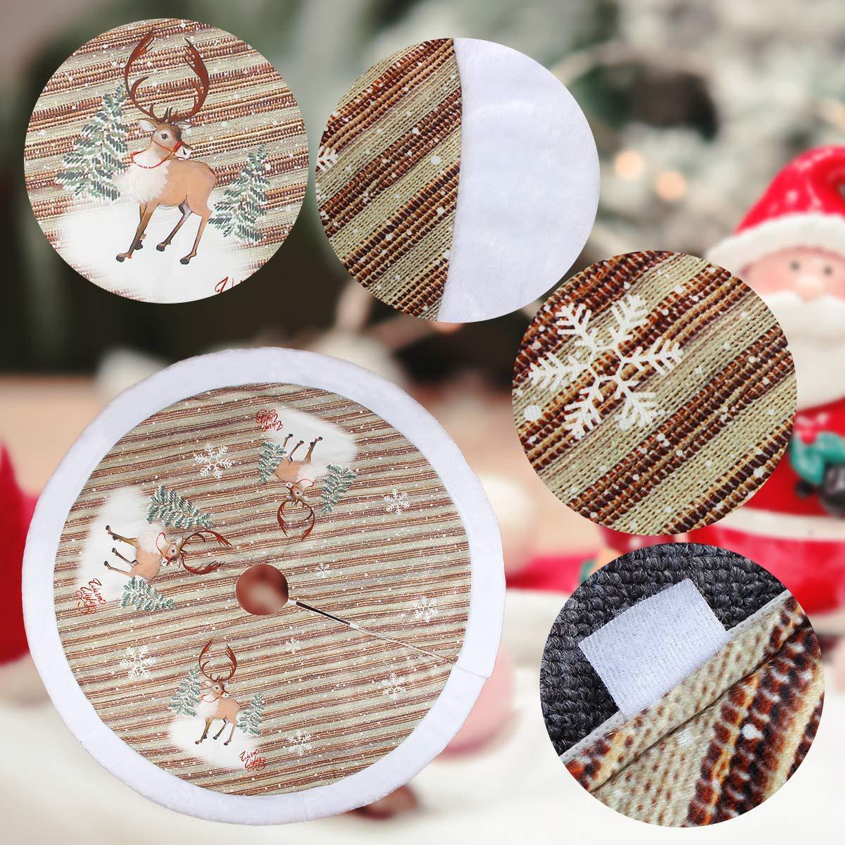 Christmas Tree Skirt 98cm Flannel Old Man Tree
