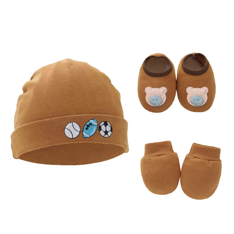 Baby Cotton Hat, Mittens & Baby Foot Cover