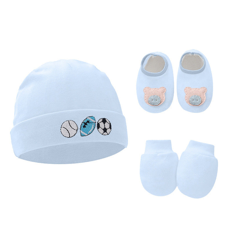 Baby Cotton Hat, Mittens & Baby Foot Cover