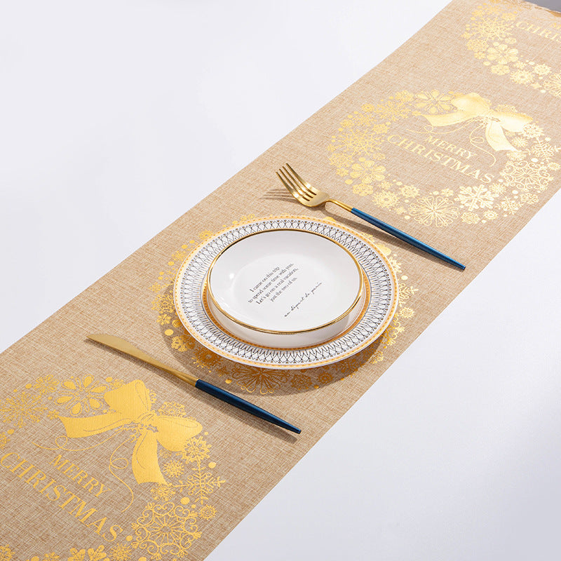 Christmas Elk Snowman Table Runner