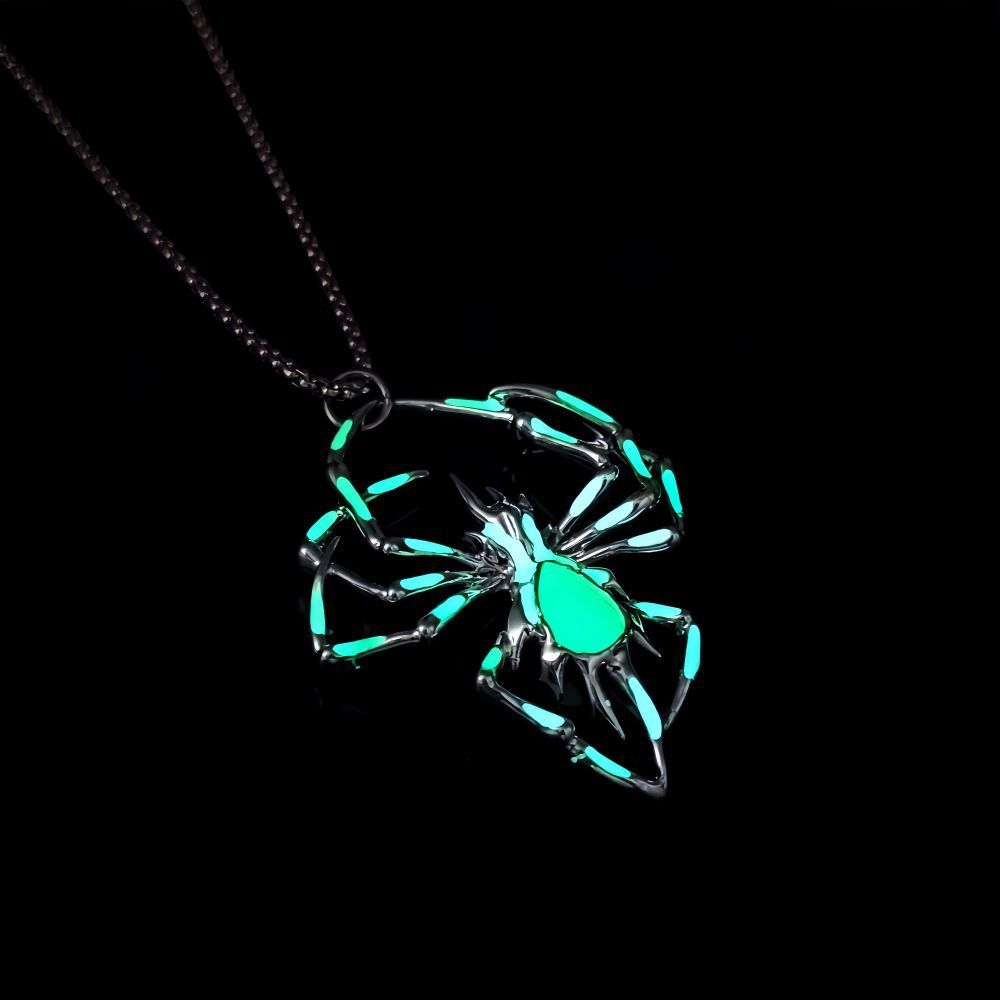 Halloween Glow-in-the-Dark Spider Necklace