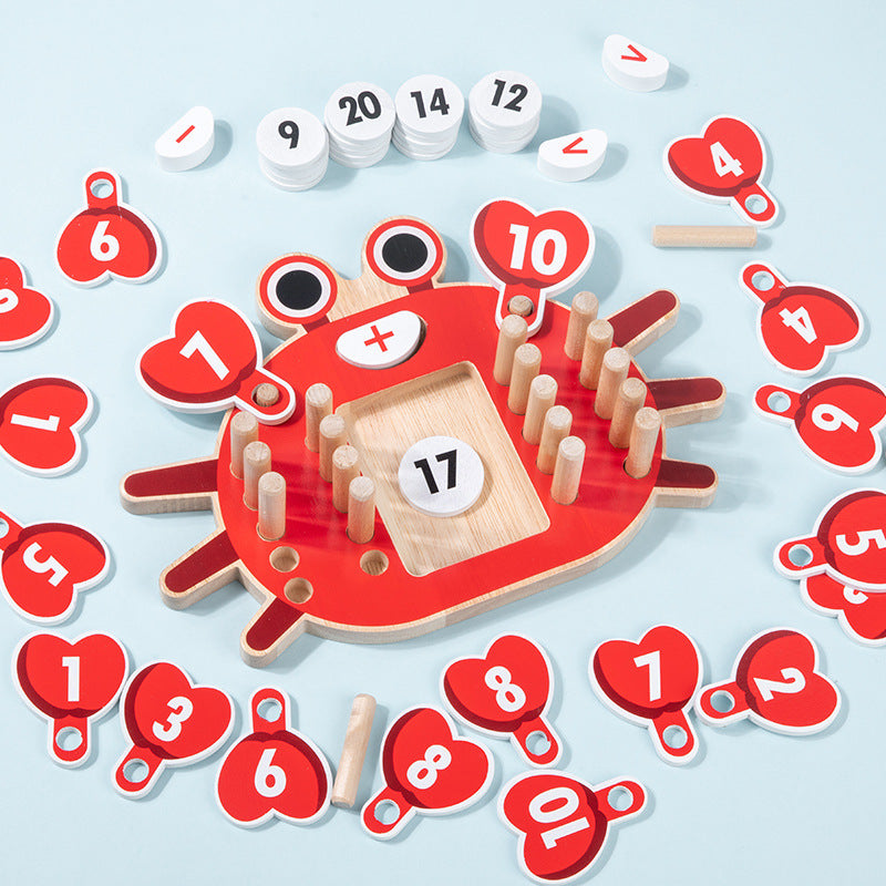 Wooden Ten-Grid Counting Board