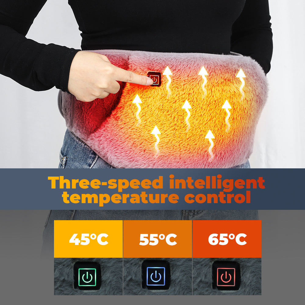 Electric Heating Stomach Belt – 3-Step Thermostat & USB Powered