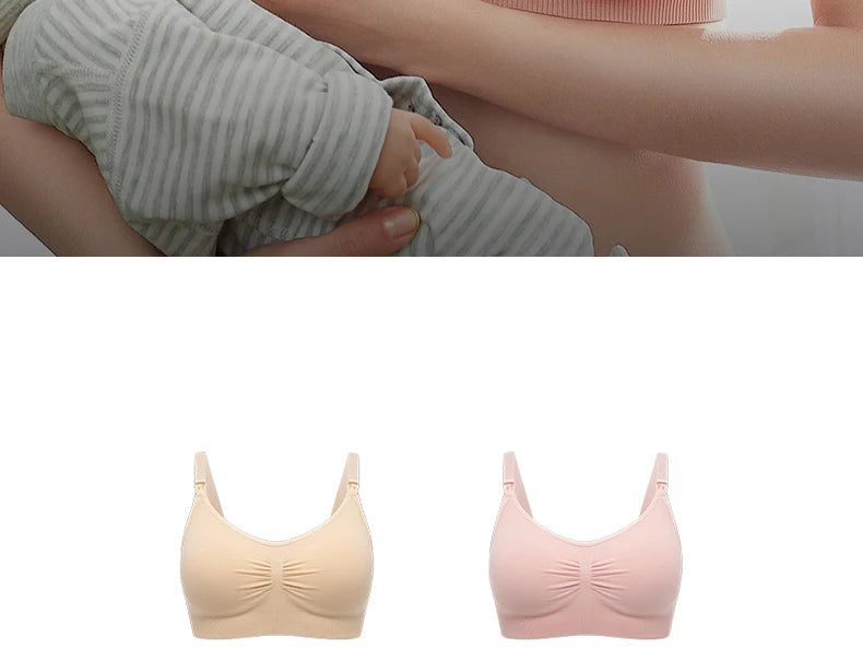Plus Size Nursing Bra –Seamless Push-Up Maternity Bra for Breastfeeding