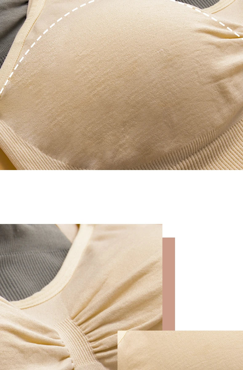 Plus Size Nursing Bra –Seamless Push-Up Maternity Bra for Breastfeeding