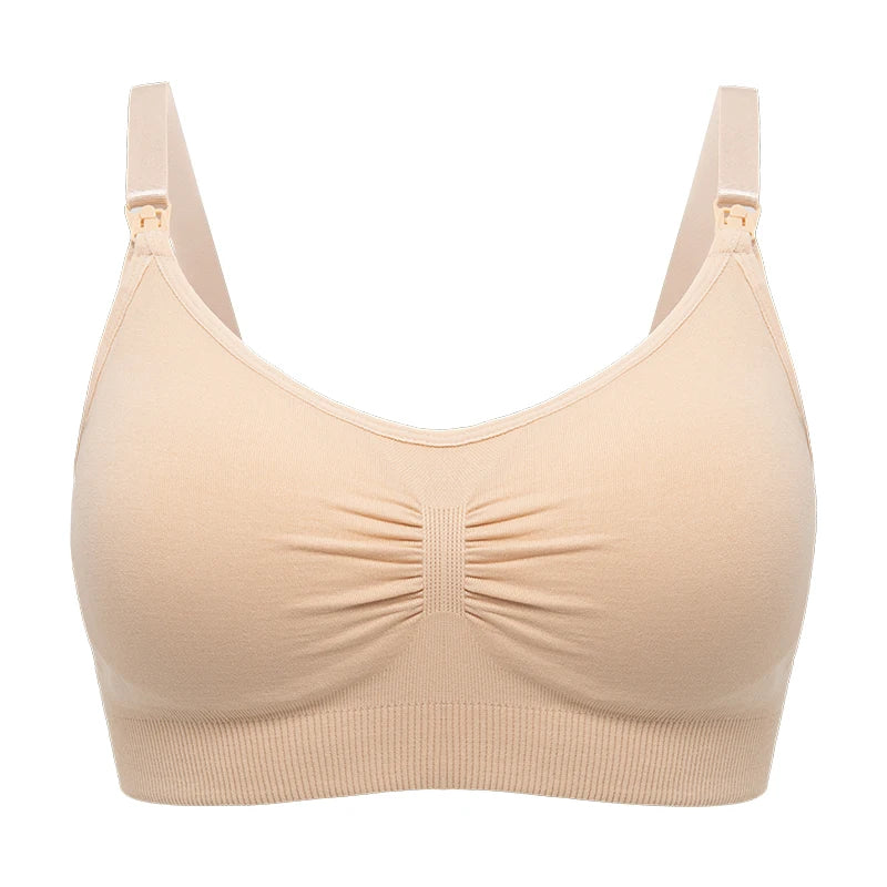 Plus Size Nursing Bra –Seamless Push-Up Maternity Bra for Breastfeeding