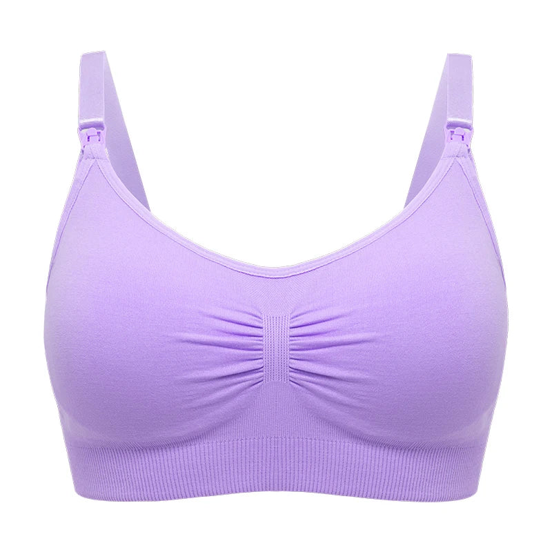 Plus Size Nursing Bra –Seamless Push-Up Maternity Bra for Breastfeeding