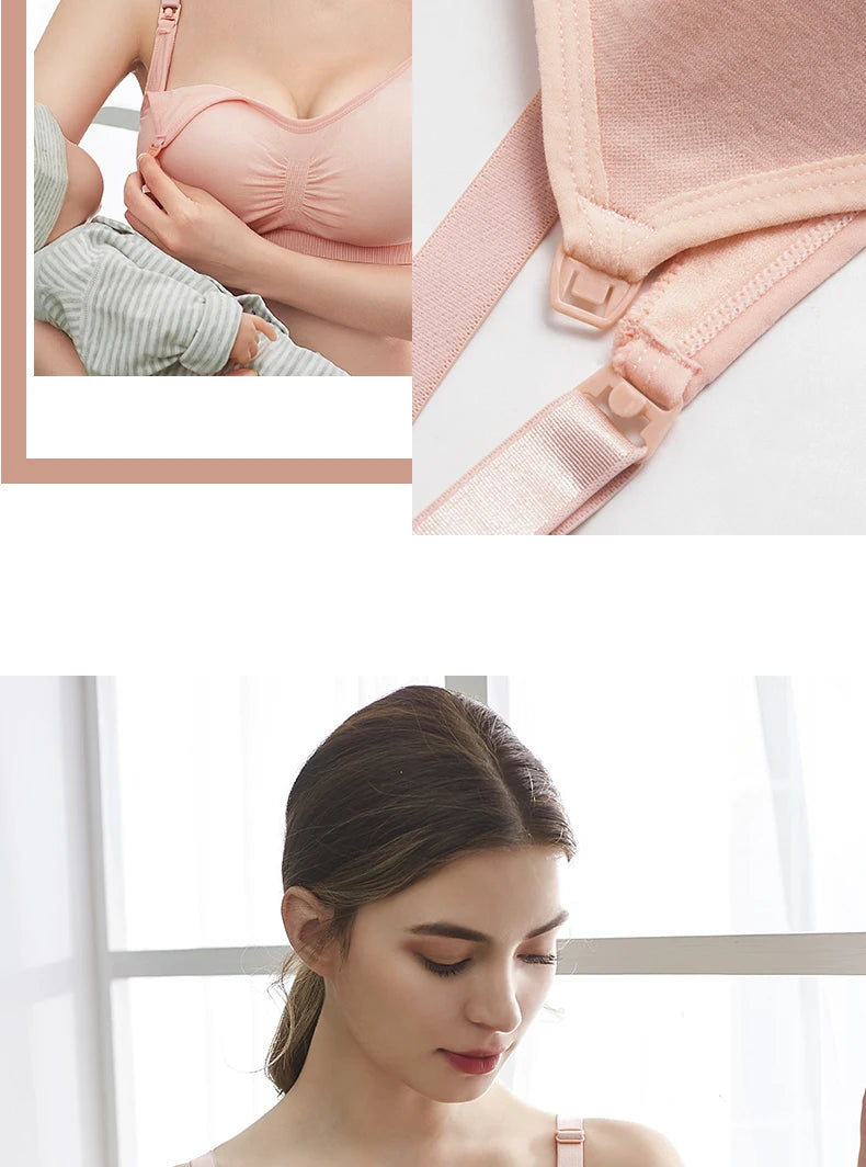 Plus Size Nursing Bra –Seamless Push-Up Maternity Bra for Breastfeeding