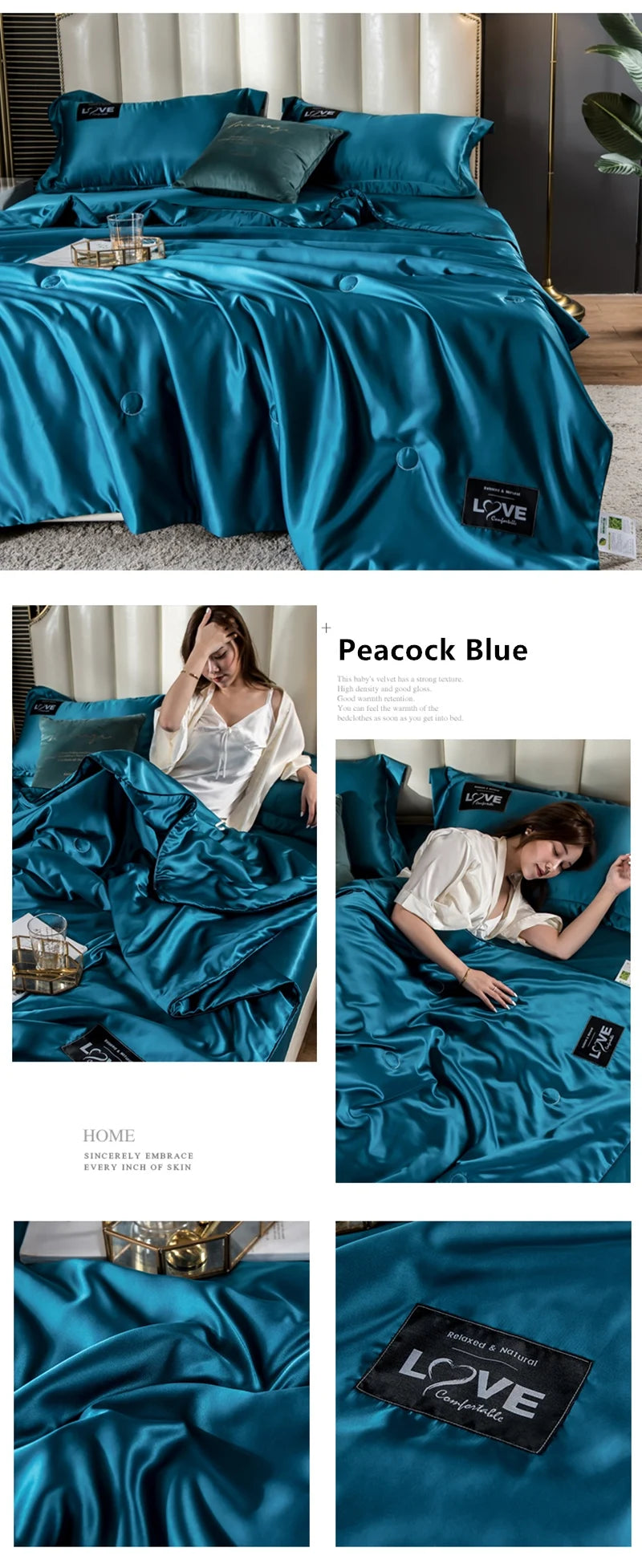 Luxury Summer Ice Silk Comforter Duvet