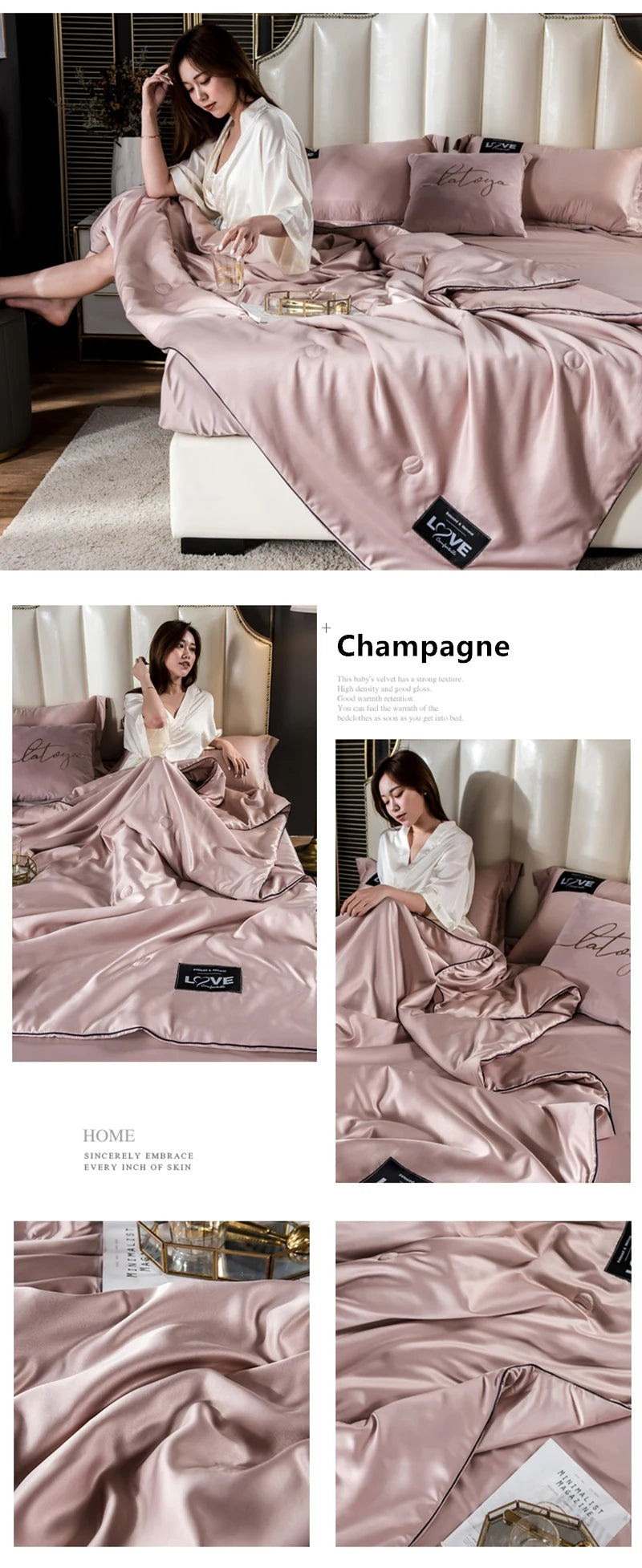 Luxury Summer Ice Silk Comforter Duvet