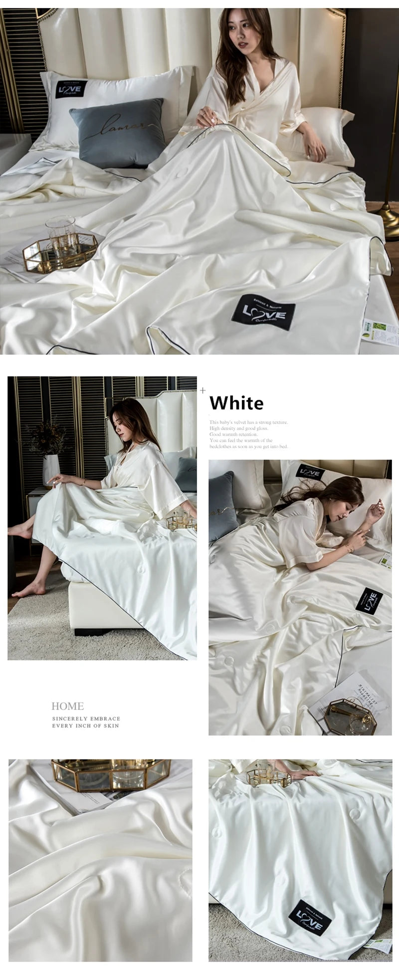 Luxury Summer Ice Silk Comforter Duvet