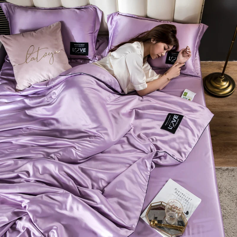 Luxury Summer Ice Silk Comforter Duvet
