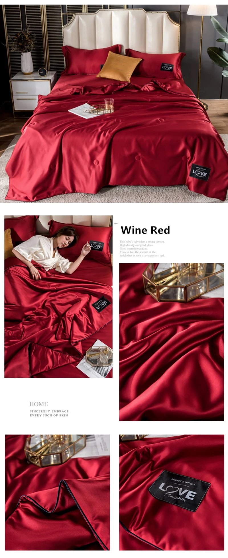 Luxury Summer Ice Silk Comforter Duvet