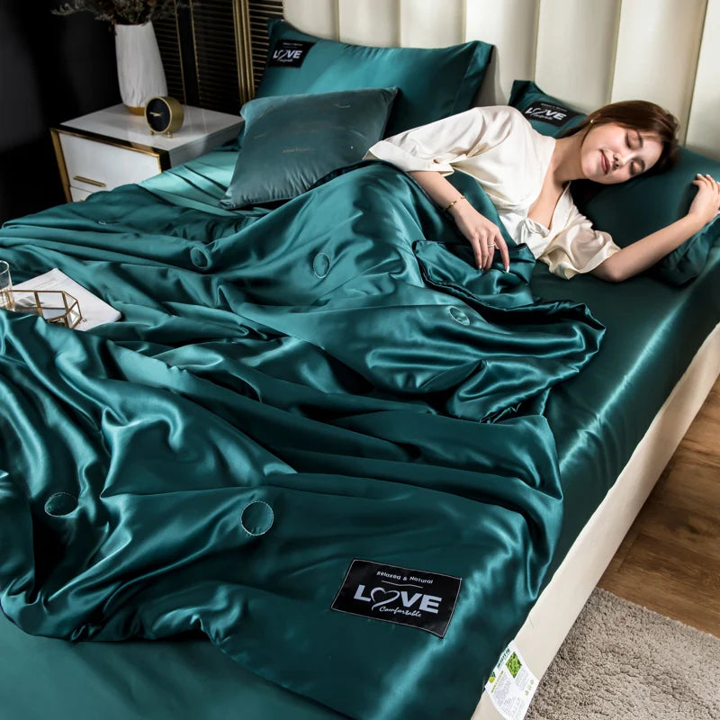 Luxury Summer Ice Silk Comforter Duvet