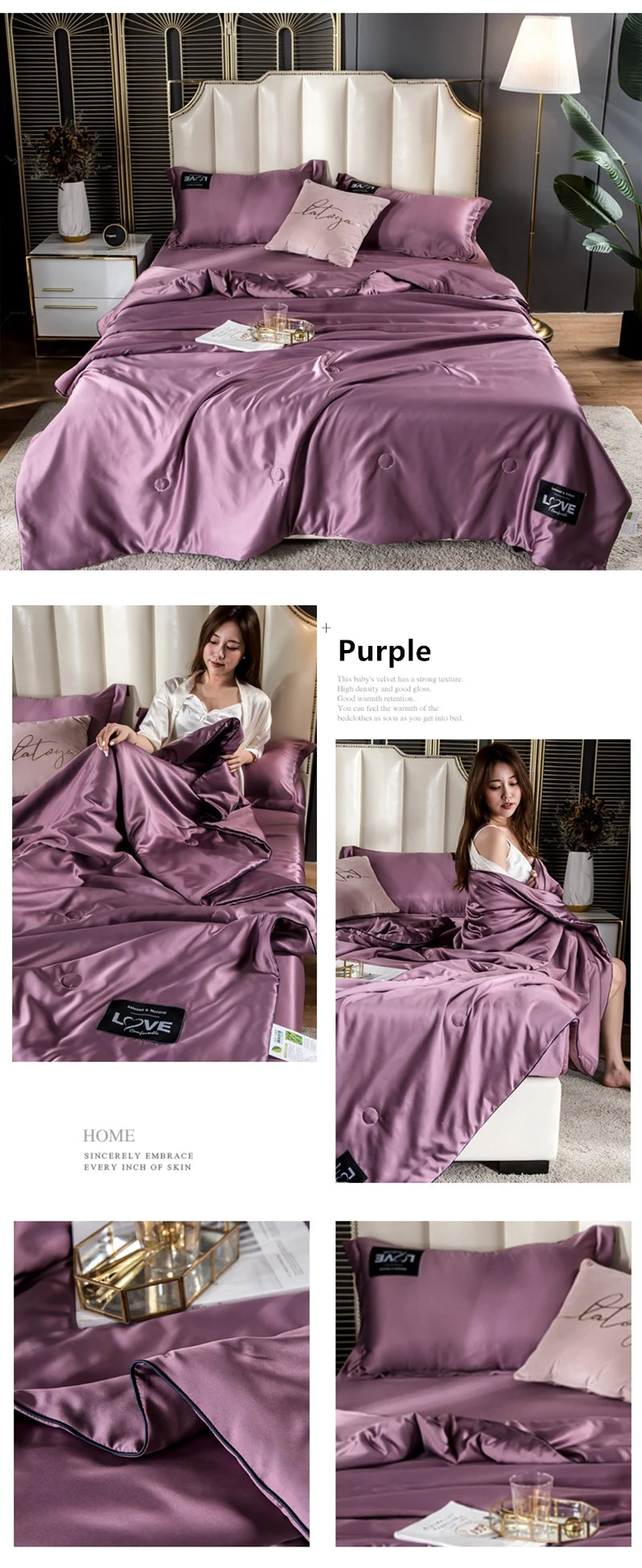 Luxury Summer Ice Silk Comforter Duvet