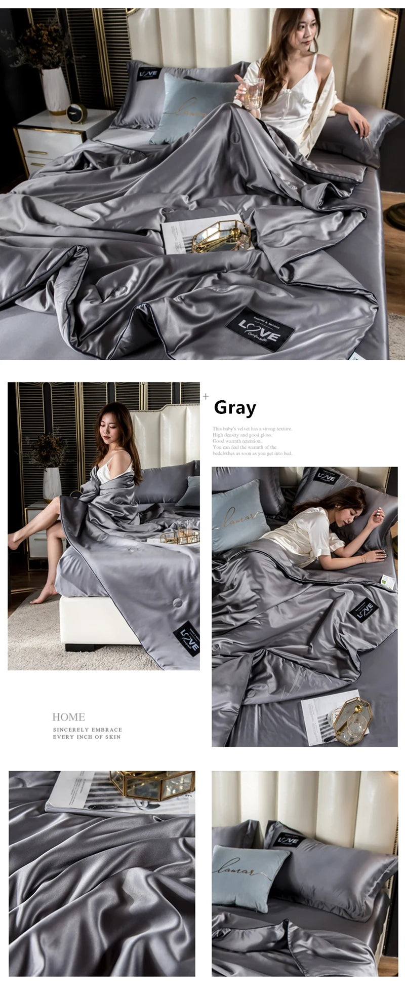 Luxury Summer Ice Silk Comforter Duvet