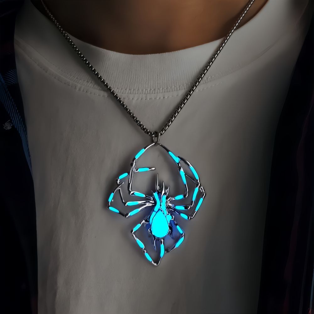 Halloween Glow-in-the-Dark Spider Necklace