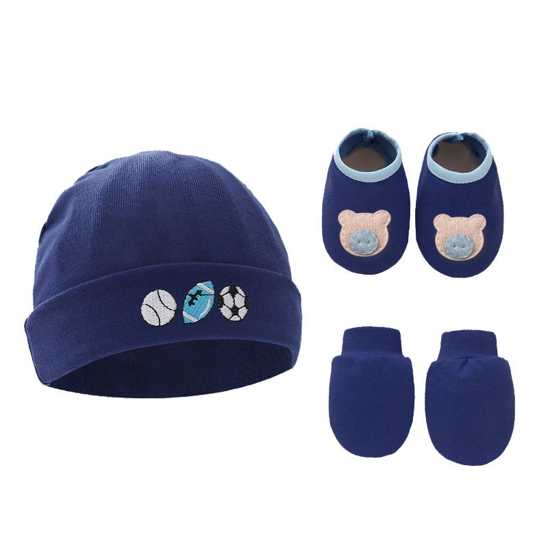 Baby Cotton Hat, Mittens & Baby Foot Cover