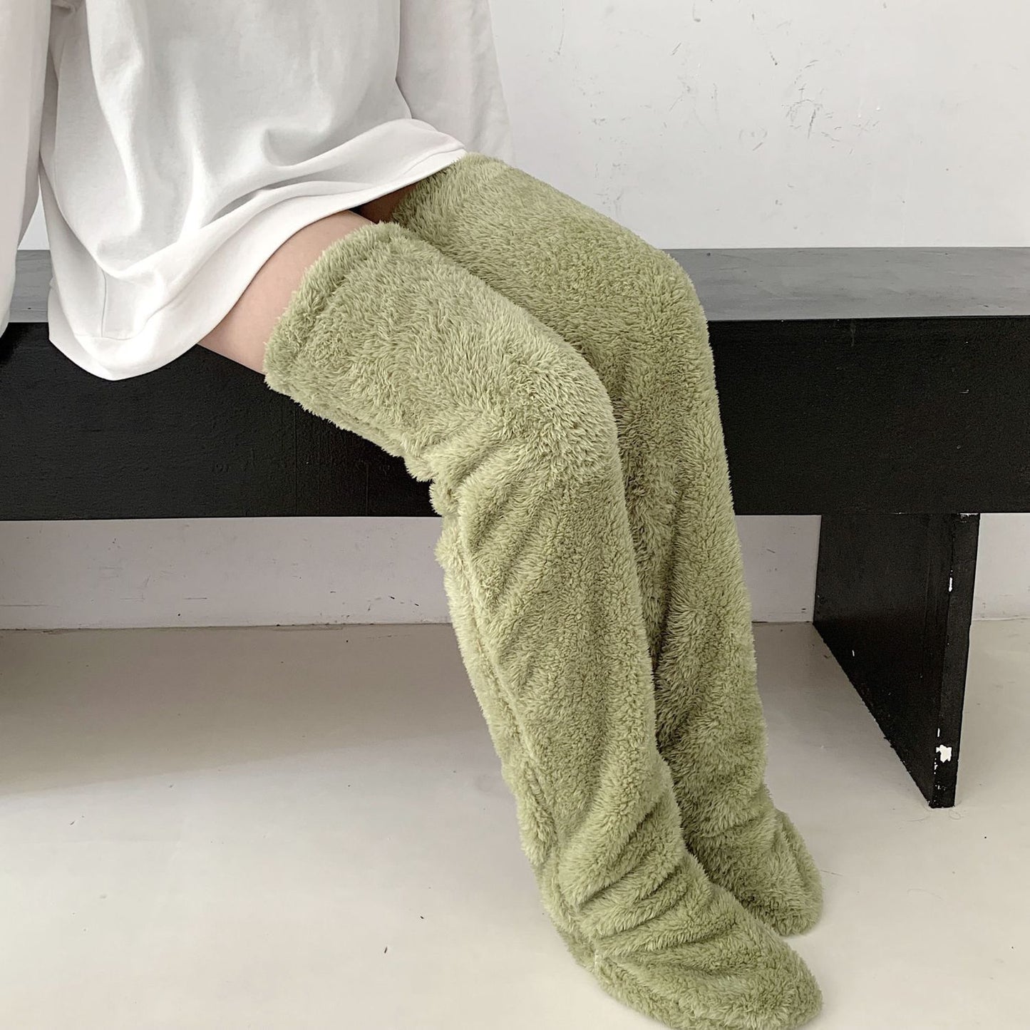 CozyKnee Plush Knee-High Winter Socks