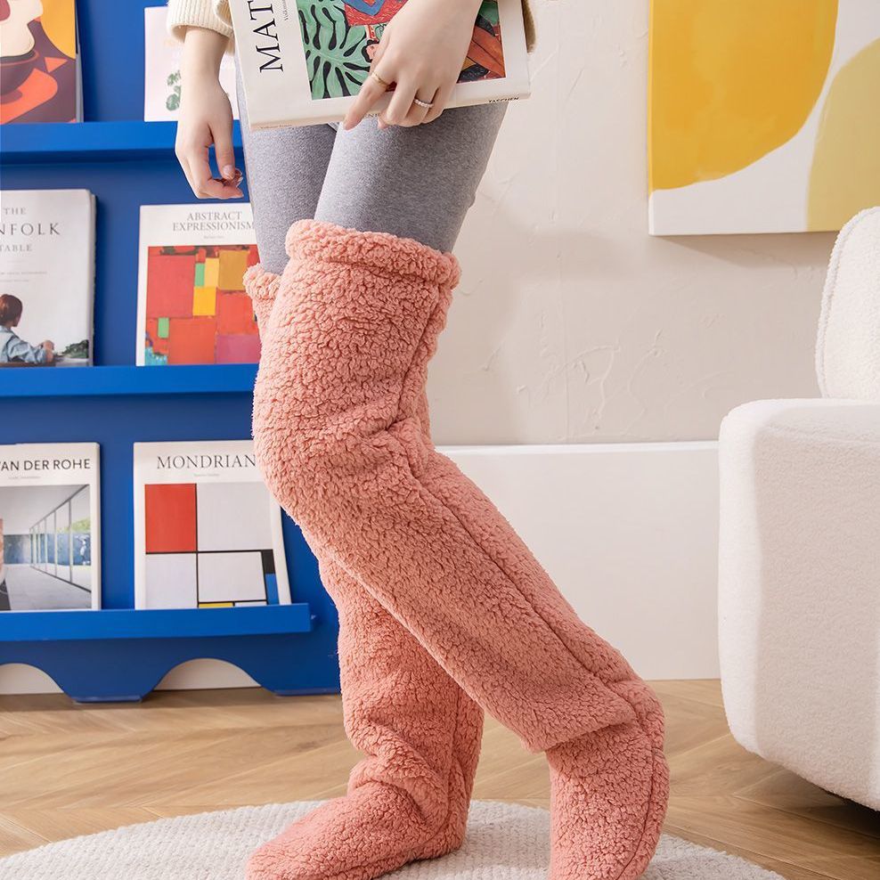 CozyKnee Plush Knee-High Winter Socks