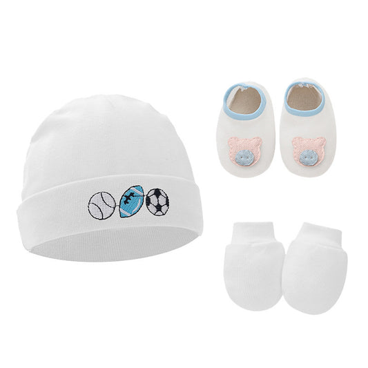 Baby Cotton Hat, Mittens & Baby Foot Cover