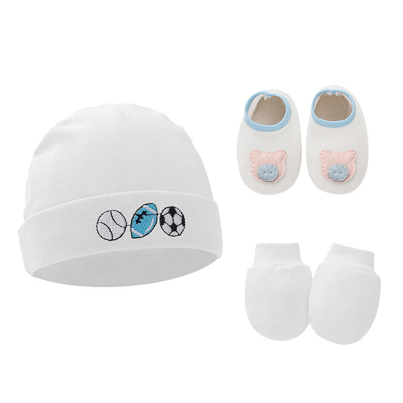 Baby Cotton Hat, Mittens & Baby Foot Cover