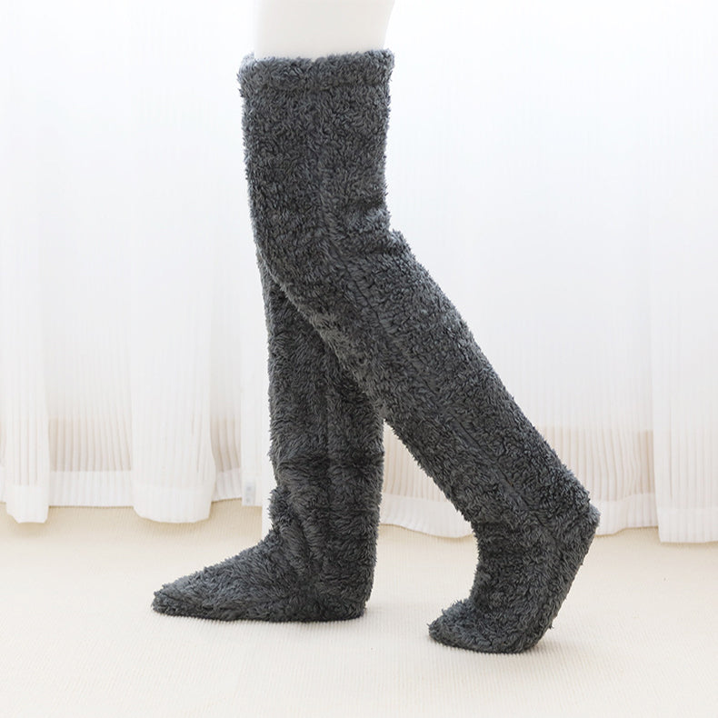 CozyKnee Plush Knee-High Winter Socks