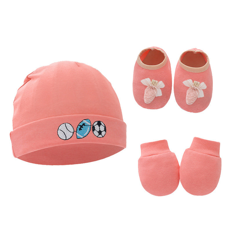 Baby Cotton Hat, Mittens & Baby Foot Cover