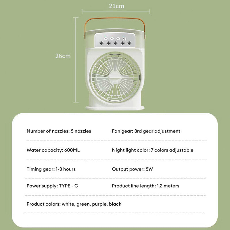 3-in-1 USB Fan & Humidifier