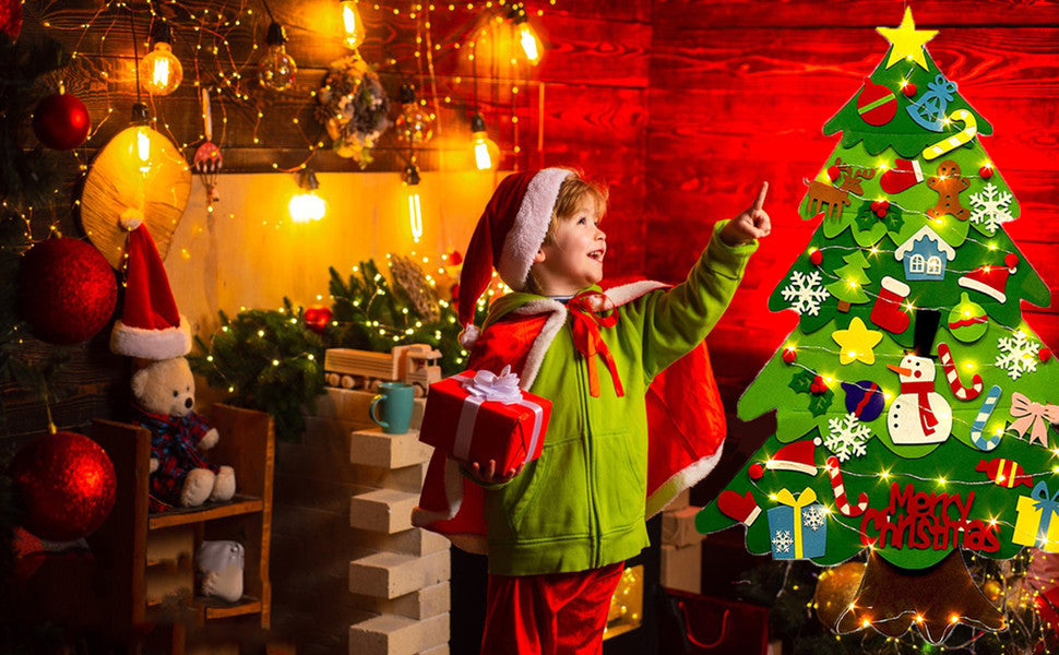 TwinkleTots Illuminated Felt Christmas Tree