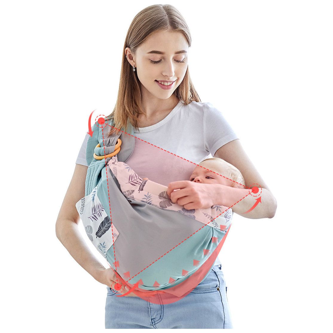 BabySling - Easy Pain-Free Snap-On Baby Sling Carrier