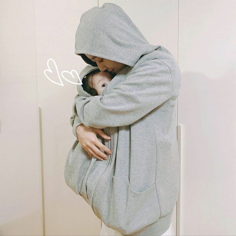 MommaPouch - Detachable Kangaroo Maternity Winter Hoodie