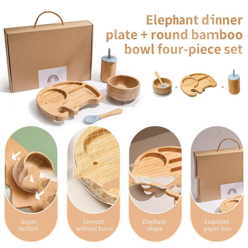 ECO-Friendly Elephant Bamboo Dinner Set