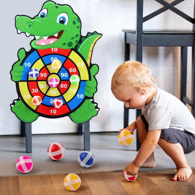 DinoShot - Dinosaur Slingshot Sticky Ball Dart Board Game – Baby