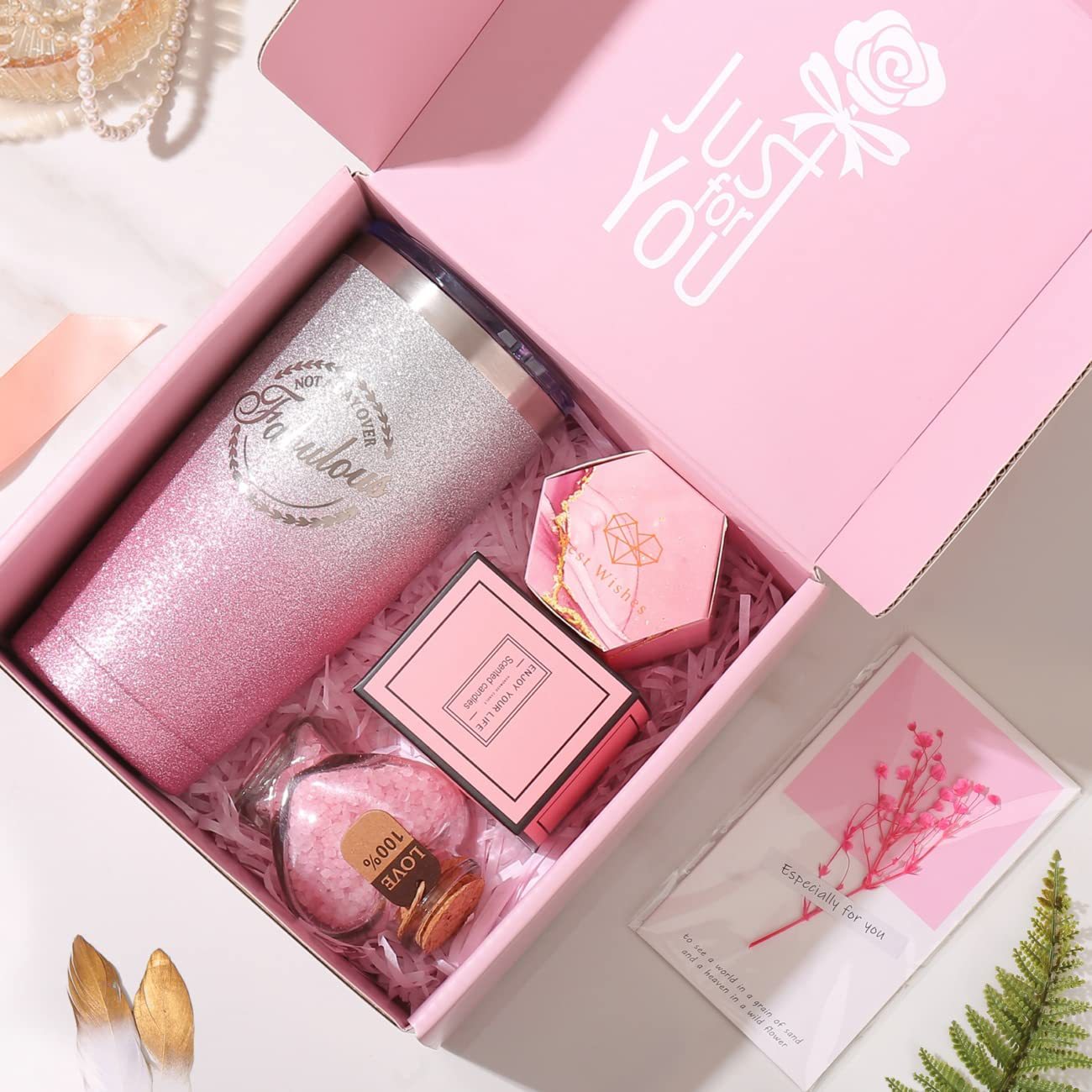 BlushBloom Handmade Soap & Candle Spa Gift Set