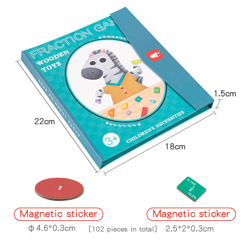 MagniMath Wooden Fraction Learning Board