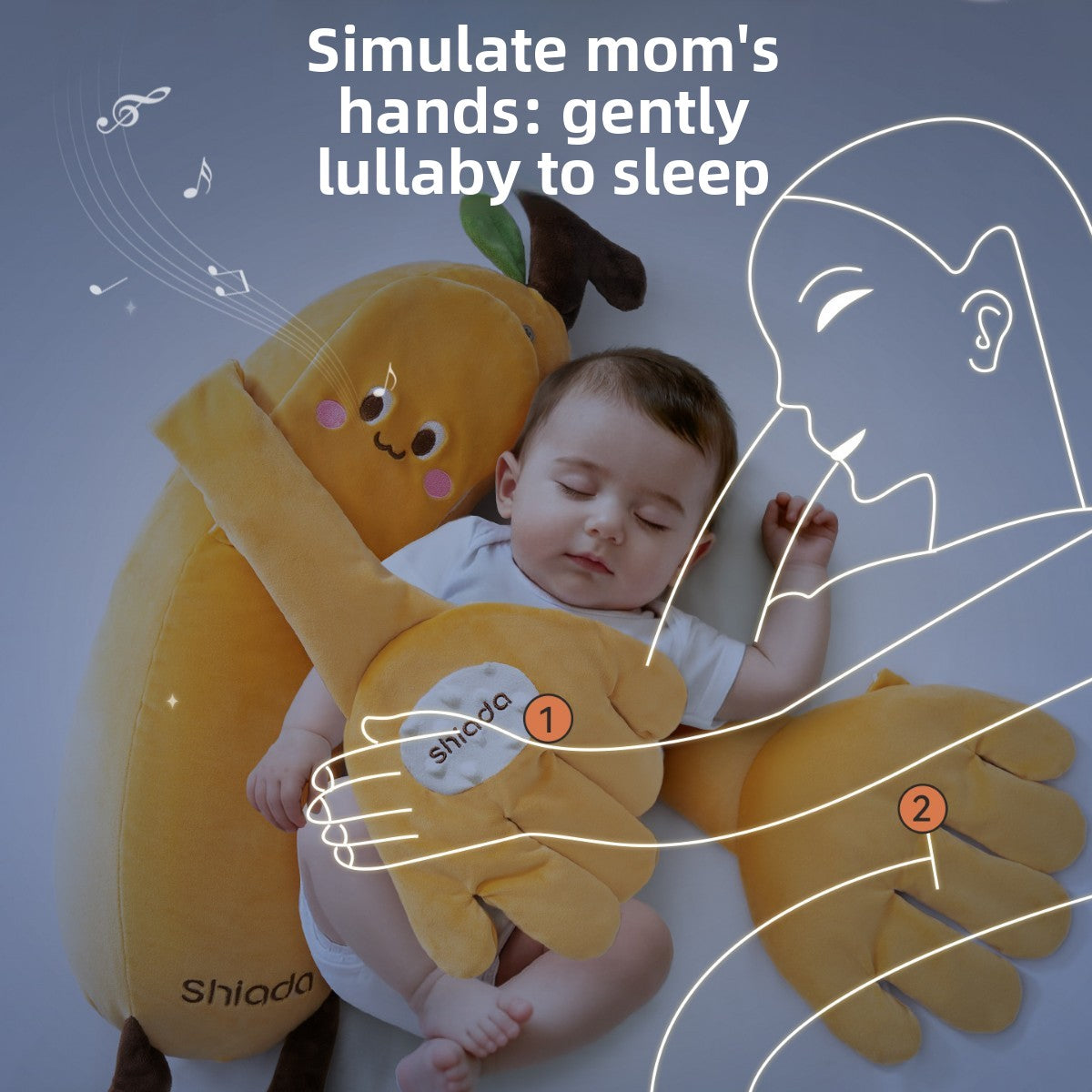 DreamHug 3D Baby Soothing Pillow with Smart Patting & Lullaby