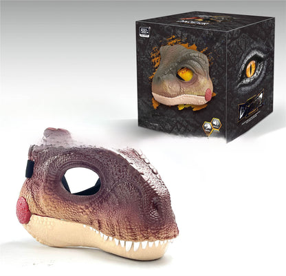 Realistic Velociraptor Dinosaur Mask with Sound
