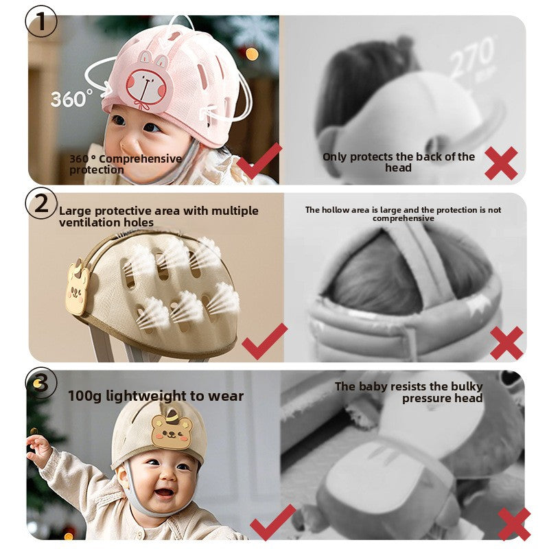 Adjustable Baby Safety Helmet – Anti-Fall Head Protection for Toddlers