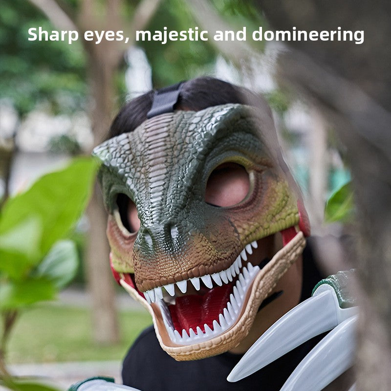 Realistic Velociraptor Dinosaur Mask with Sound