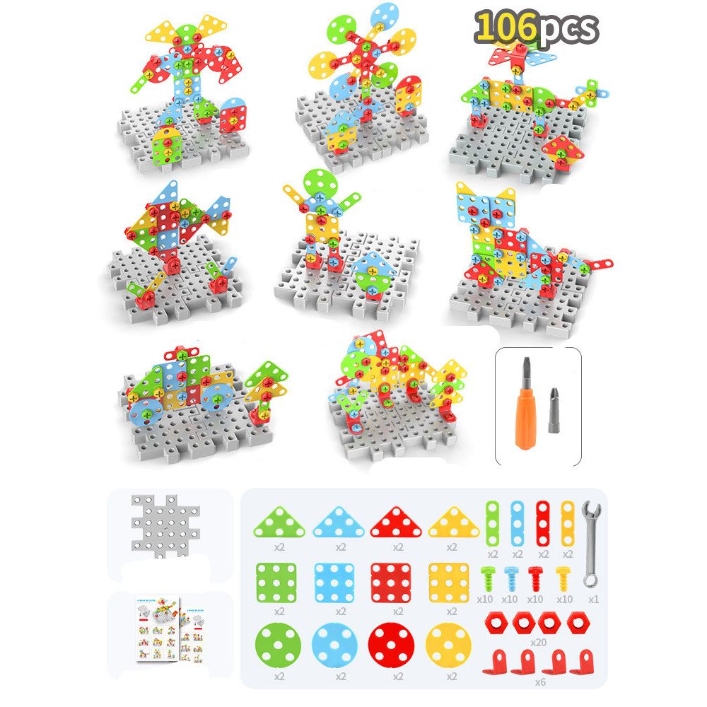 Kids Electric Drill Screw Puzzle Educational Board
