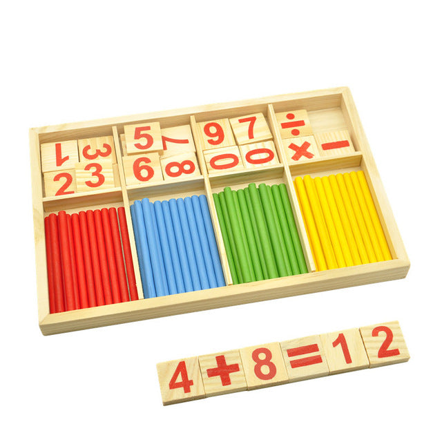 Wooden Montessori Early Education Math Sticks